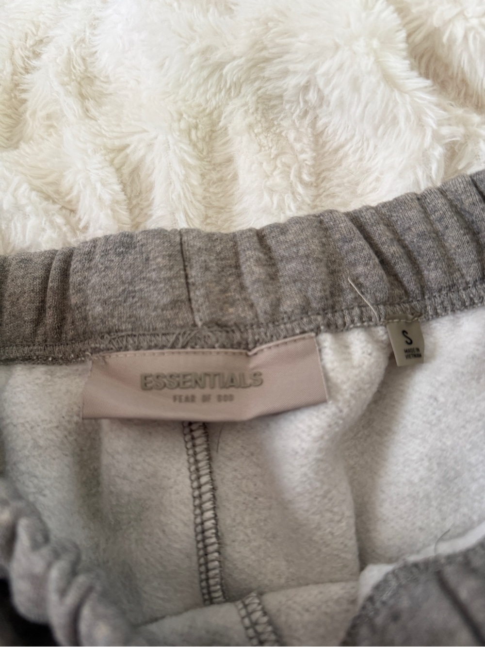 Essentials Grey Athletic Drawstring Shorts - Picture 4 of 5